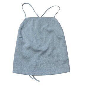 URBAN OUTFITTERS Sparkly Silver Strappy Lace Up Crop Top Size Small